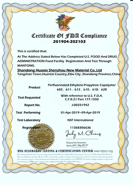 FEP FDA certificate